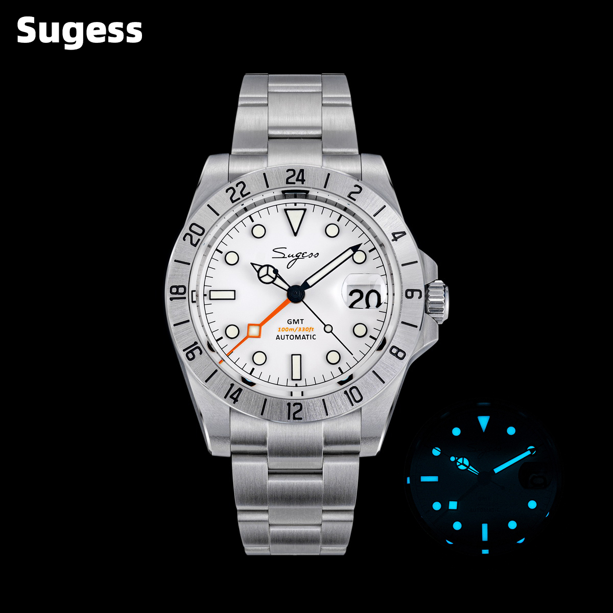 Rolex Watch Submariner - Orologio da Uomo Sugess GMT Automatico
