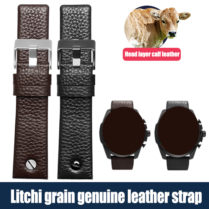 Diesel Watches Smartwatch - Cinturino in vera pelle 24mm 26mm