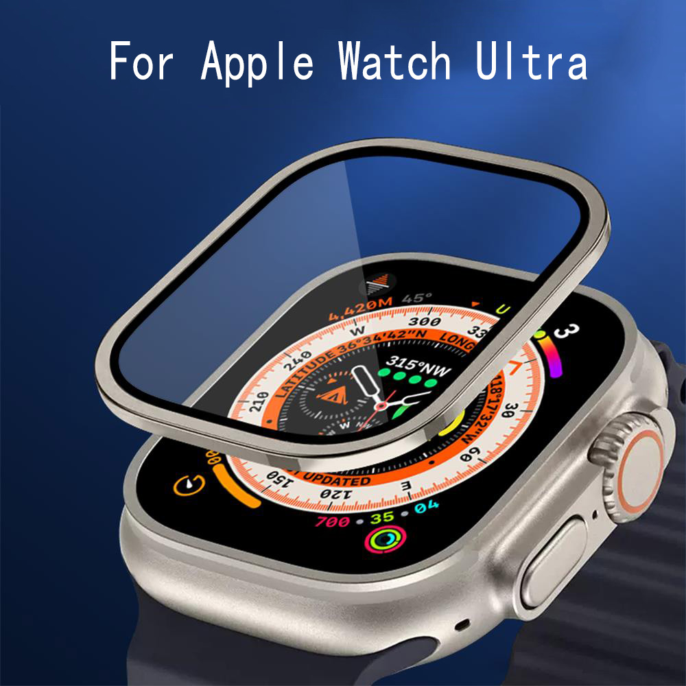 Apple Watch Band - Paraurti in metallo + vetro temperato