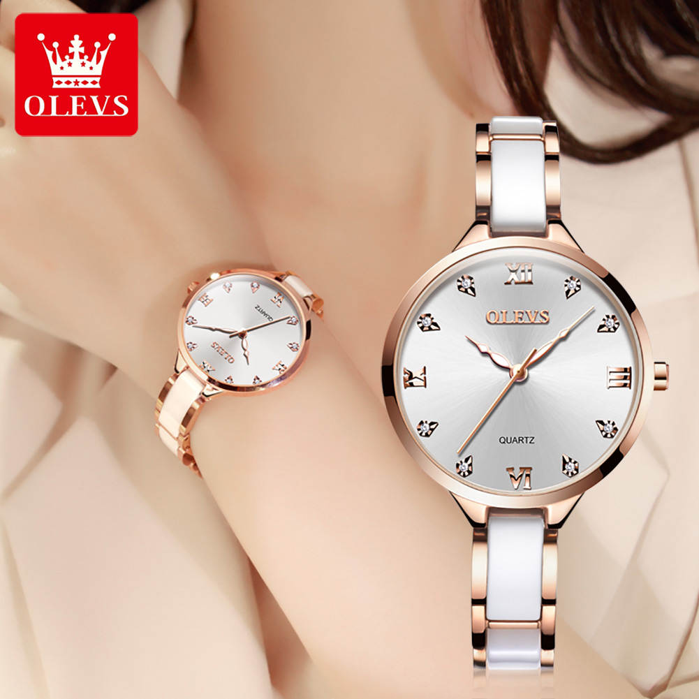 Luxury Ceramic Watch - OLEVS abito in ceramica orologio da