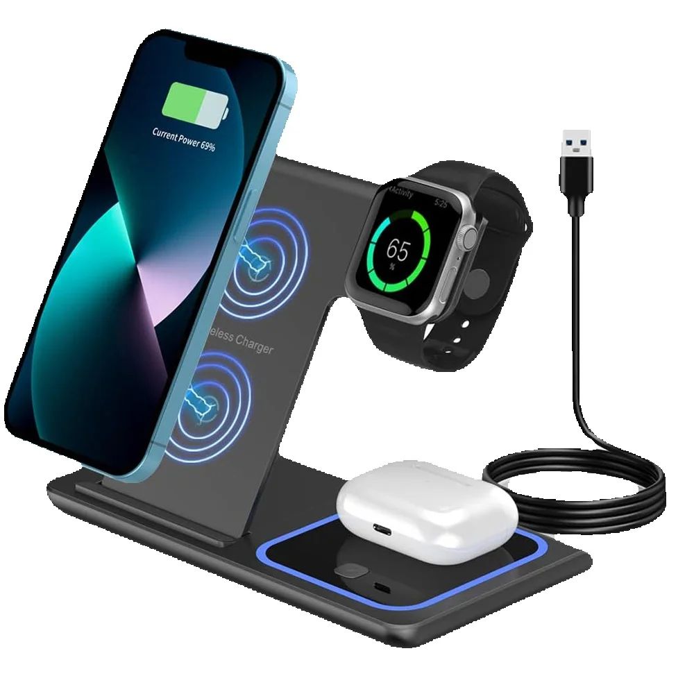 Smartwatch Watches For Iphone - Caricatore Wireless Veloce 3 in 1