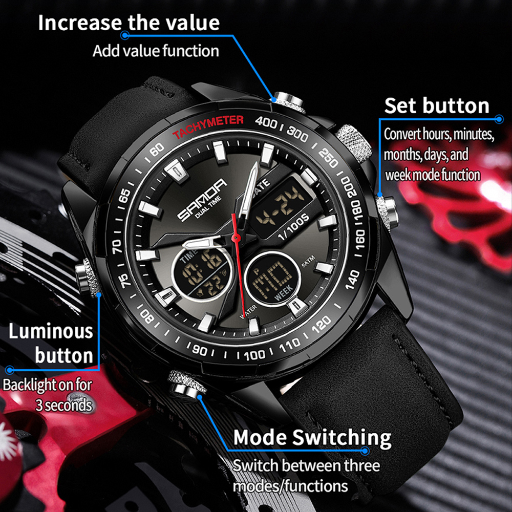 SANDA cronografo di lusso da u - Smartwatch Watches Brands For Men recensione e prezzo