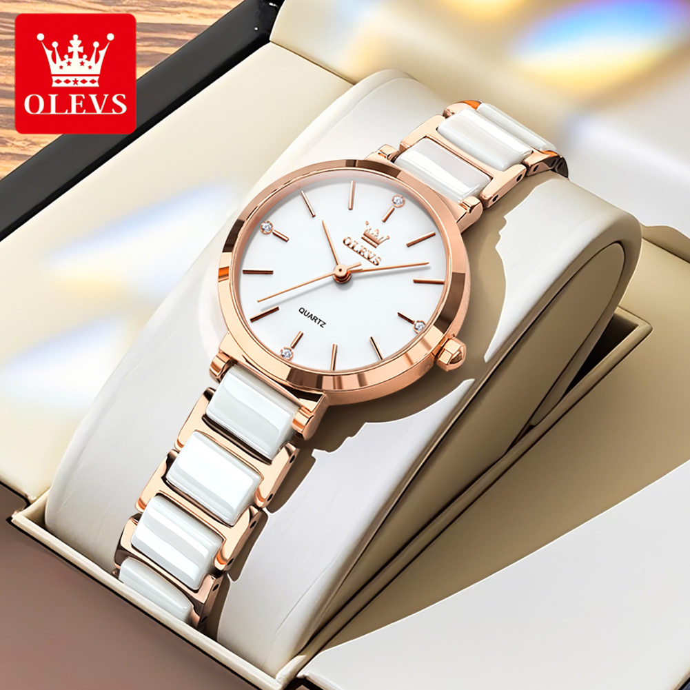 OLEVS Orologio da donna 5877 O - Luxury Ceramic Watch recensione e prezzo