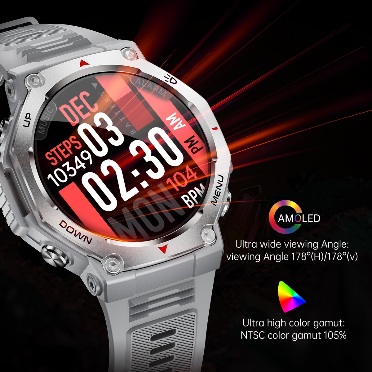 Per Android IOS Nuovo AMOLED A - Watch Vs Amazfit recensione e prezzo
